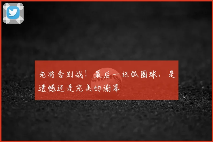老将告别战！最后一记弧圈球，是遗憾还是完美的谢幕